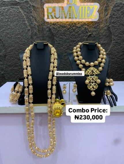 Gold Accessoires set with stick